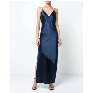 Fleur du Mal Long Silk Slip Dress Gown